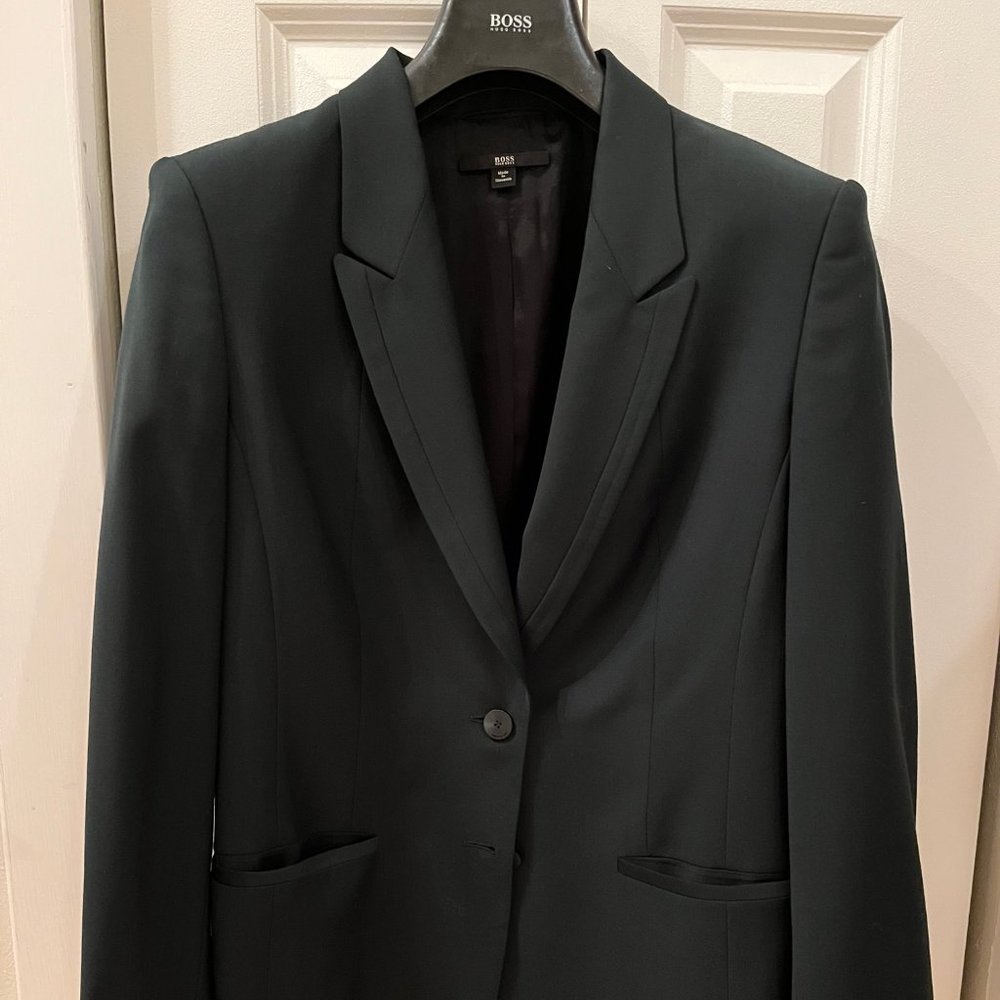 Hugo Boss Juicela Tailored Blazer in Forest Green